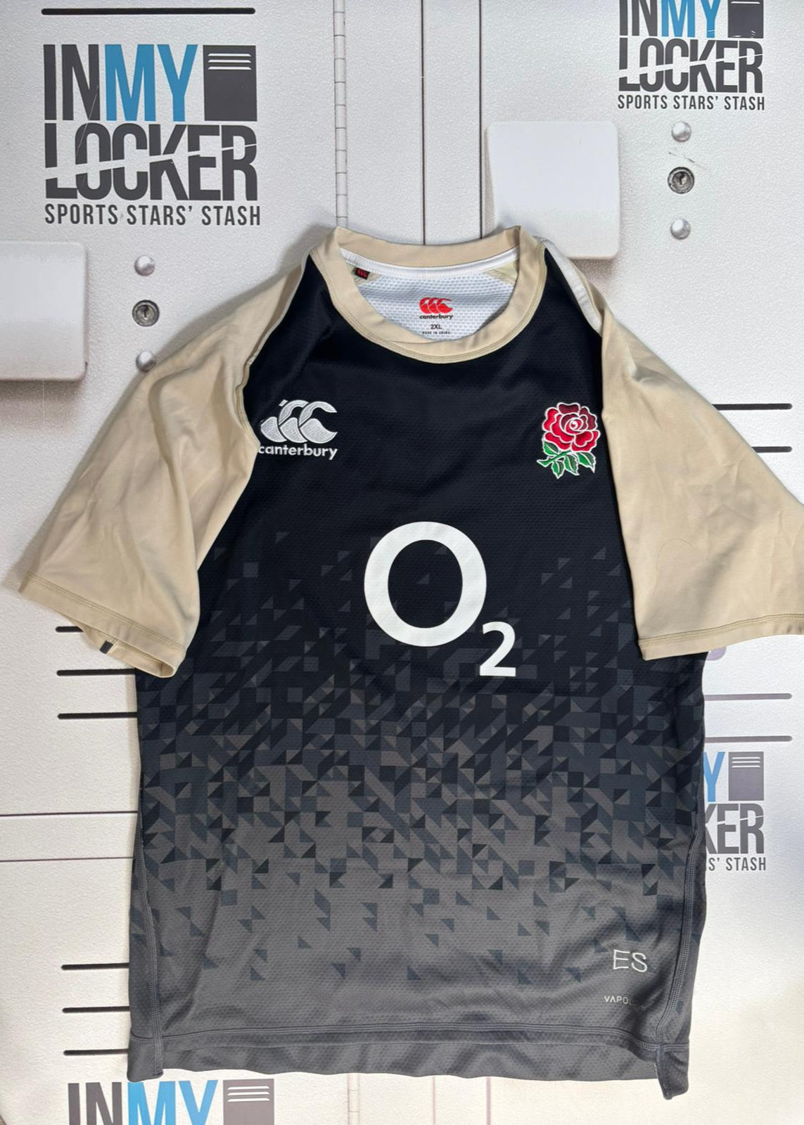 Elliott Stooke - England Rugby Initialled Training Shirt [Black & Beige]