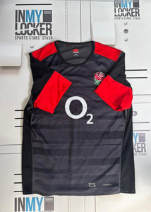 Elliott Stooke - England Rugby Initialled Training Shirt [Black & Red]