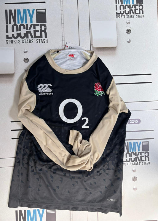 Elliott Stooke - England Rugby Long-Sleeve Training Shirt [Black & Beige]