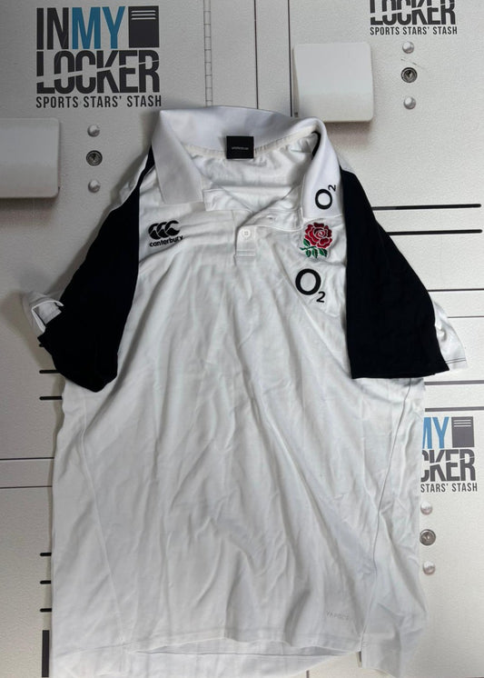 Elliott Stooke - England Rugby Polo Leisure Shirt [White & Black]