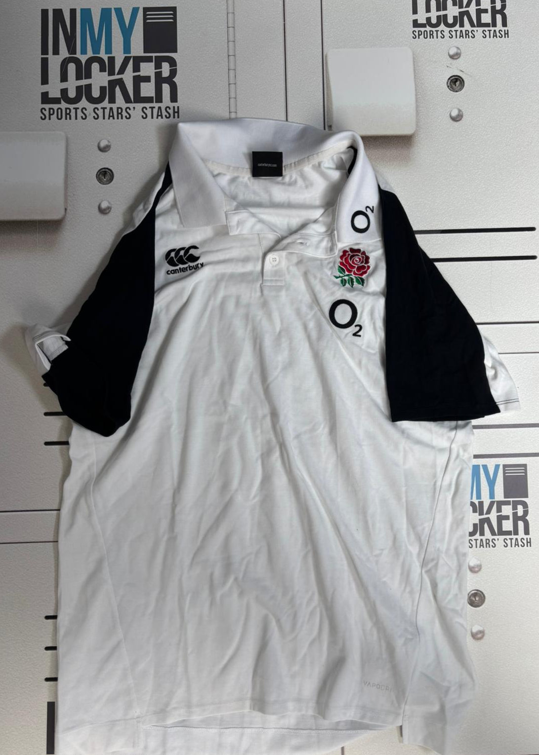 Elliott Stooke - England Rugby Polo Leisure Shirt [White & Black]