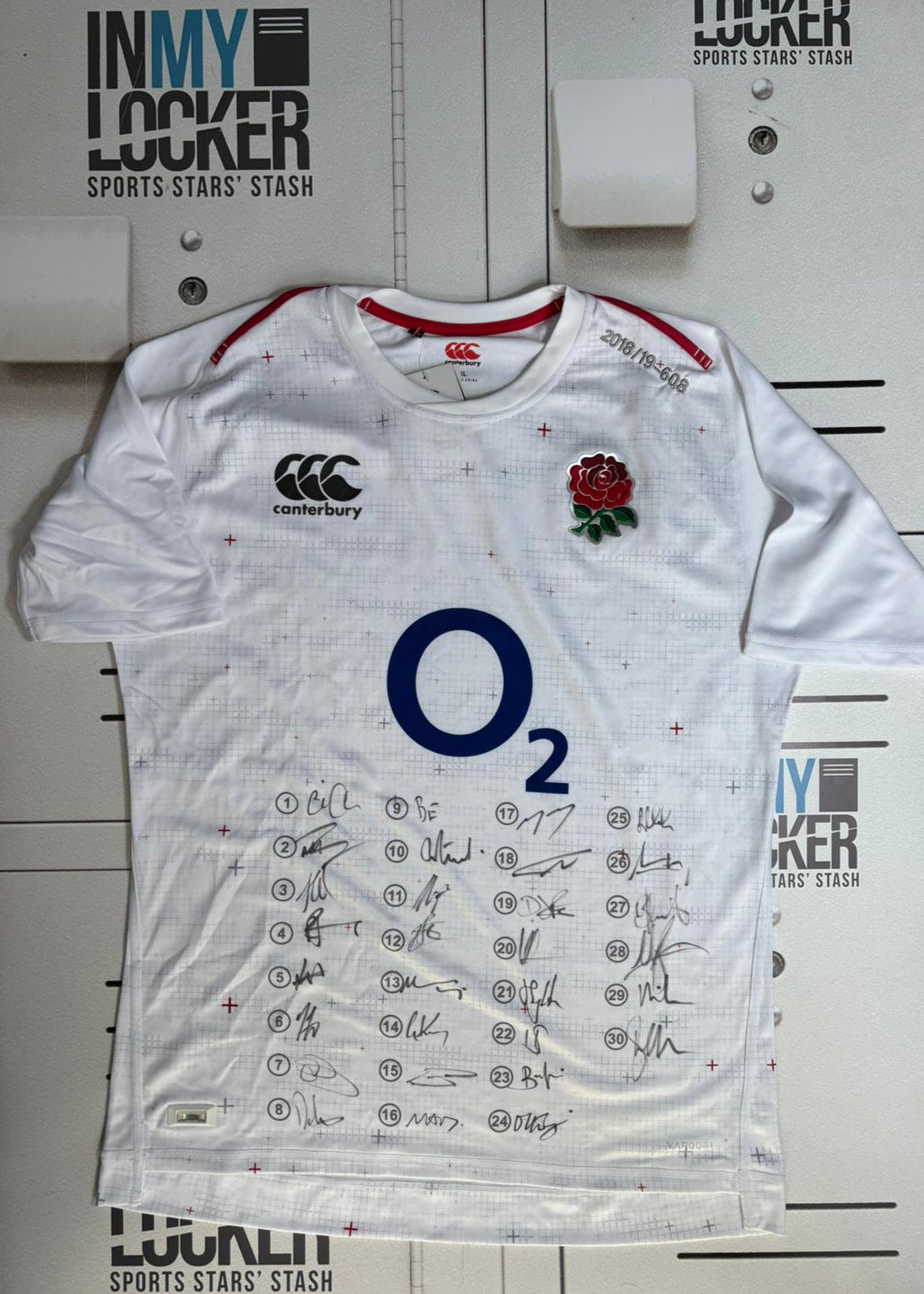 England Rugby - 2018/19 Squad Signed Shirt (608) [White]