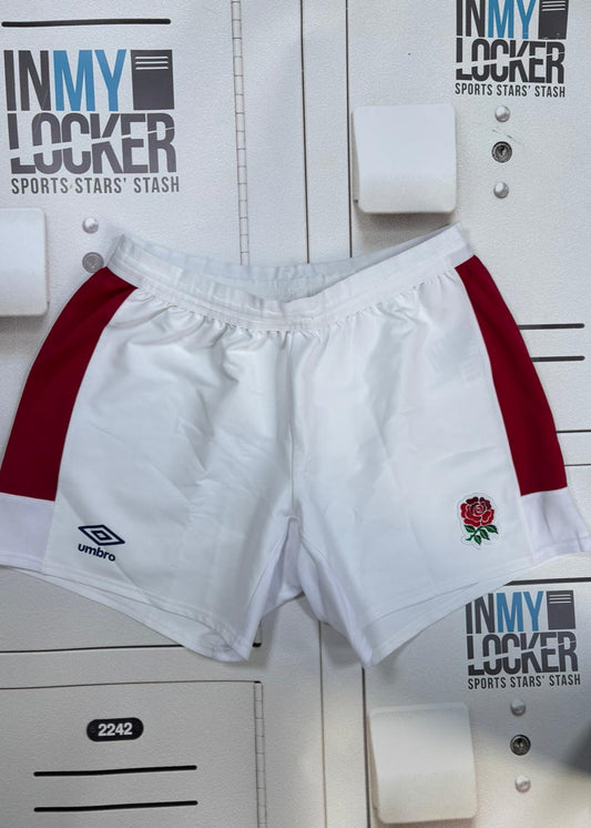 England Rugby Match Shorts [White & Red]