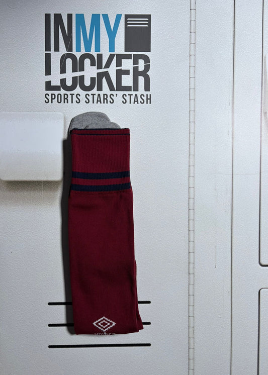 England Rugby - Full Length Training Socks [Maroon, Blue & Grey]