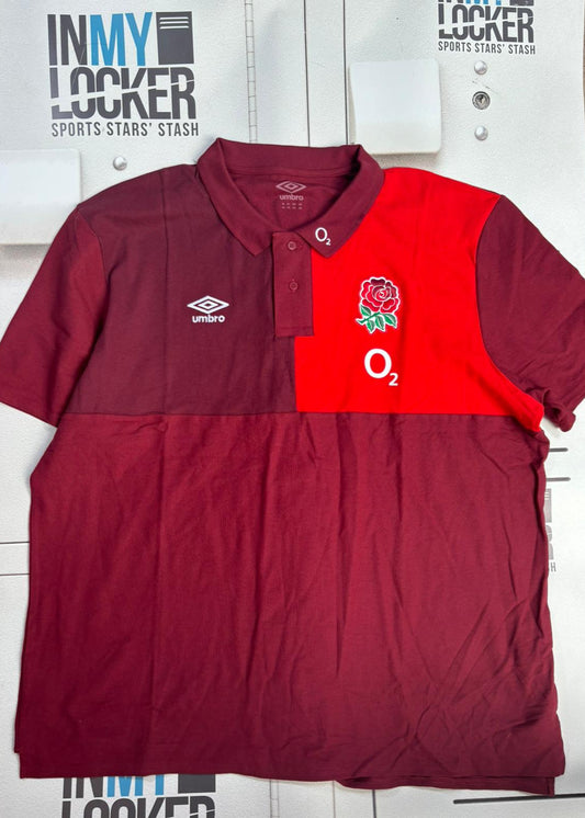 England Rugby - Squad Polo Shirt [Russet & Red]