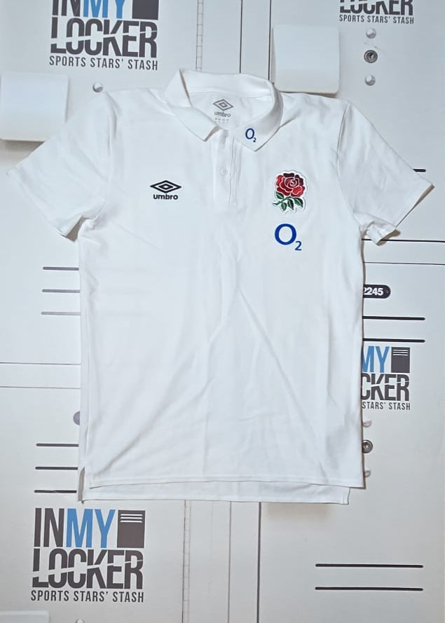 England Rugby Umbro Polo Shirt [White]