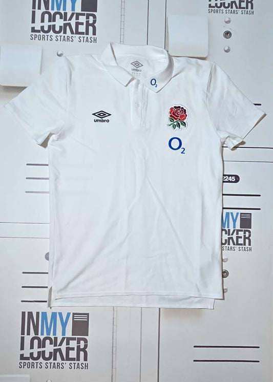 England Rugby Umbro Polo Shirt [White]