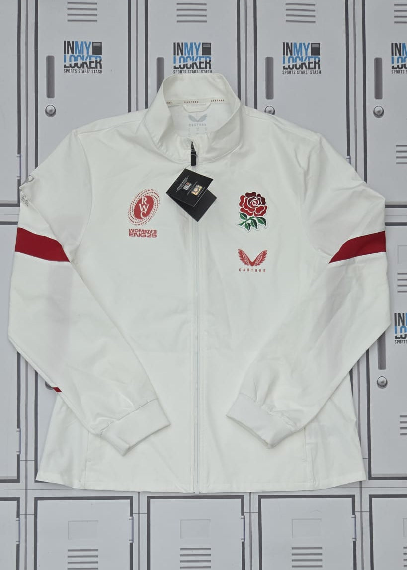 England Red Roses - England Rugby World Cup 2025  Castore Anthem Jacket [White and Red]