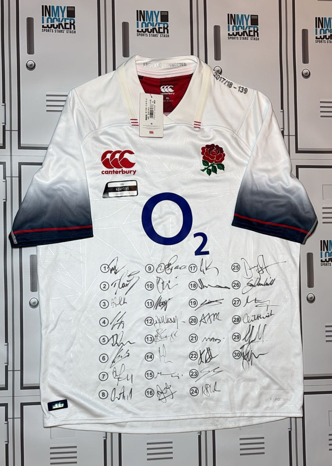 England Rugby - 2017/18 Squad Signed Shirt (139) [White]