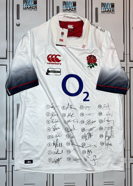 England Rugby - 2017/18 Squad Signed Shirt (633) [White]