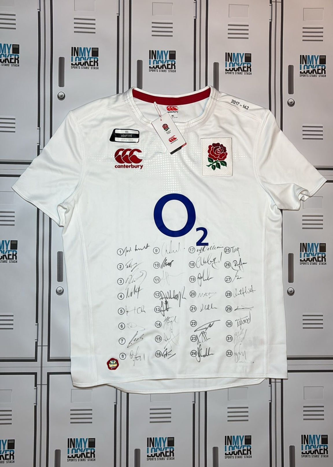 England Rugby - 2017 Squad Signed Shirt (142) [White]