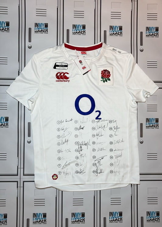 England Rugby - 2017 Squad Signed Shirt (142) [White]