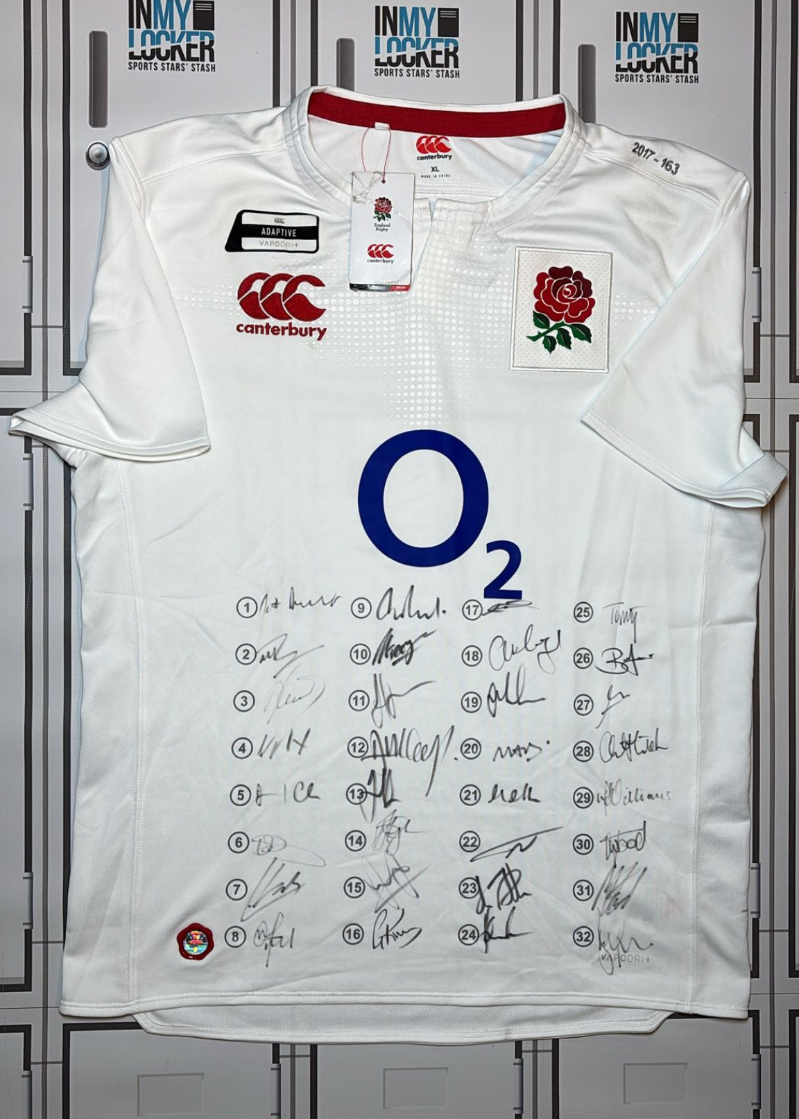 England Rugby - 2017 Squad Signed Shirt (163) [White]