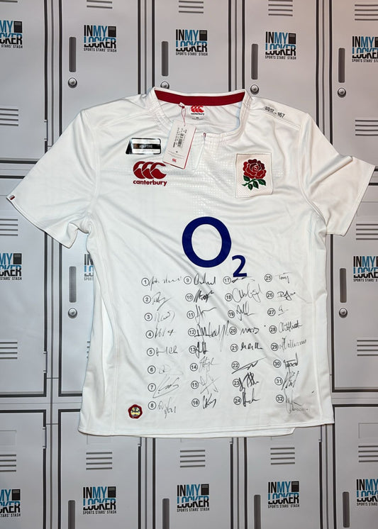 England Rugby - 2017 Squad Signed Shirt (167) [White]