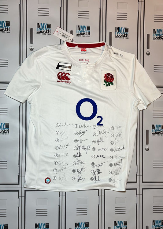 England Rugby - 2017 Squad Signed Shirt (175) [White]