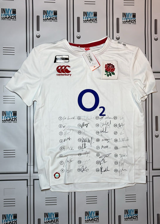 England Rugby - 2017 Squad Signed Shirt (189) [White]
