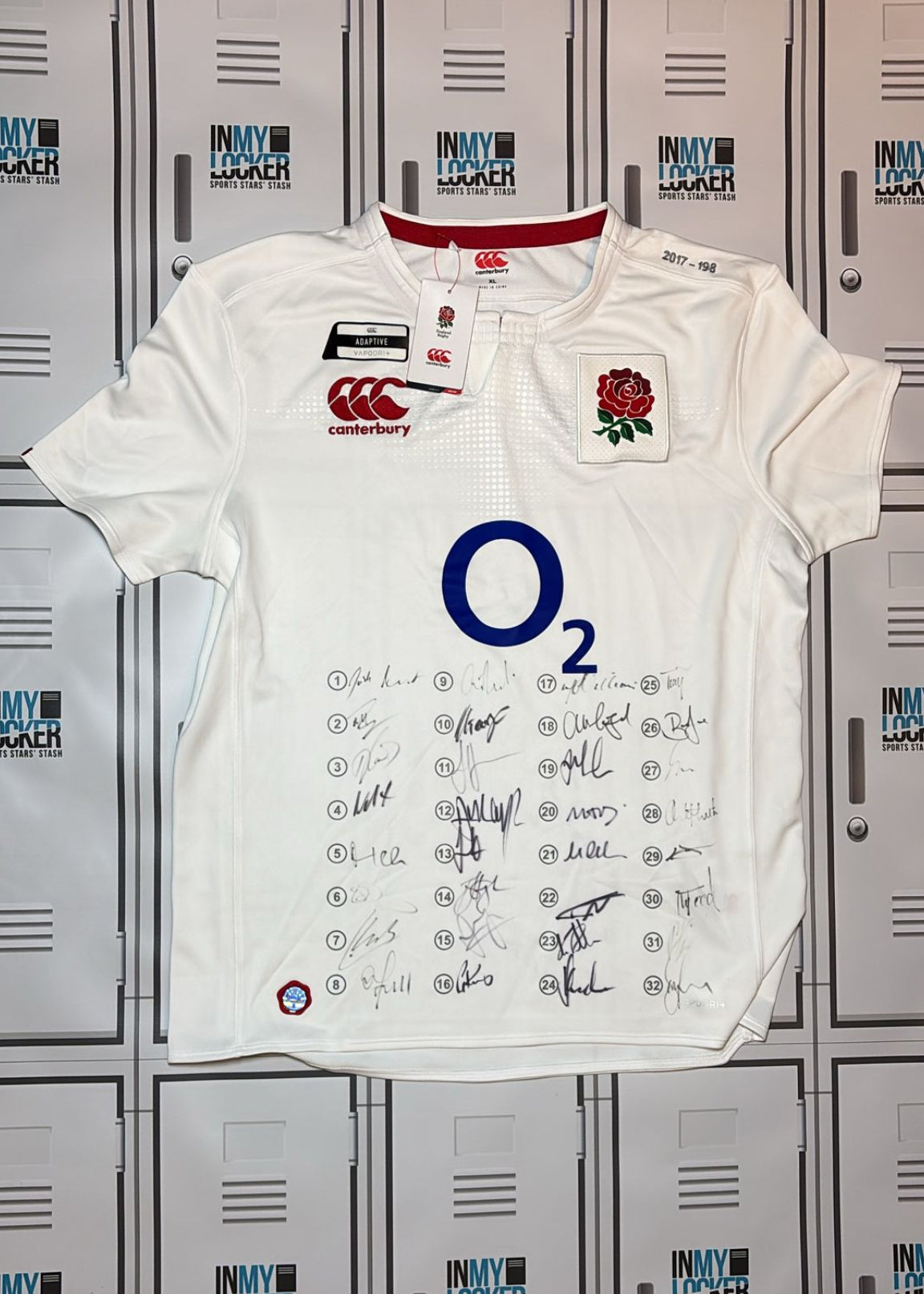 England Rugby - 2017 Squad Signed Shirt (198) [White]