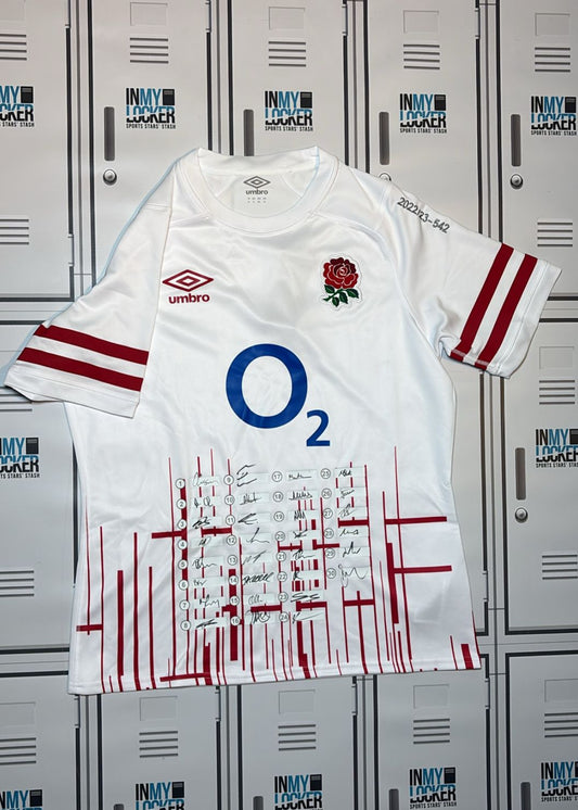 England Rugby - 2022/23 Squad Signed Shirt (542) [White]