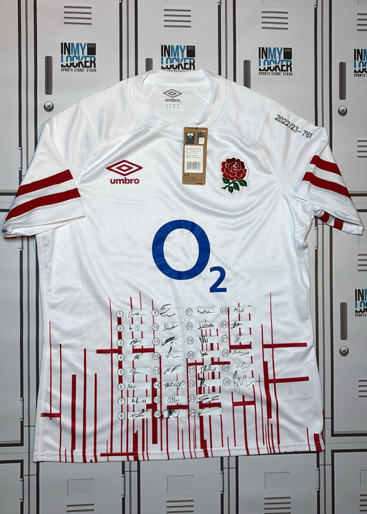 England Rugby - 2022/23 Squad Signed Shirt (761) [White]