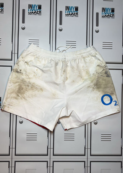 England Rugby - Match Worn Contact Shorts [White]