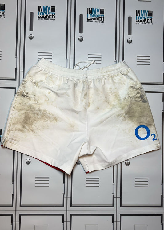 England Rugby - Match Worn Contact Shorts [White]