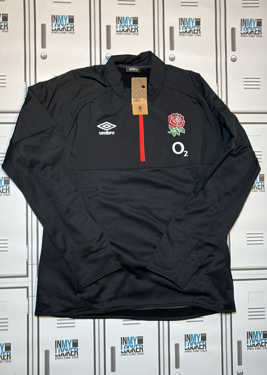 England Rugby - Umbro 1/4 Zip Training Fleece [Black]