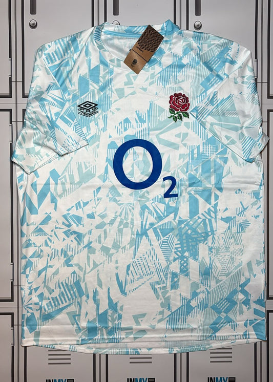 England Rugby - Umbro Pro Gym T-Shirt [Blue and White]