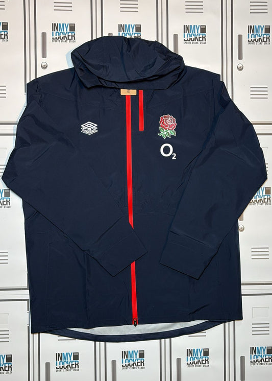 England Rugby - Umbro Pro Hooded Rain Jacket [Navy]