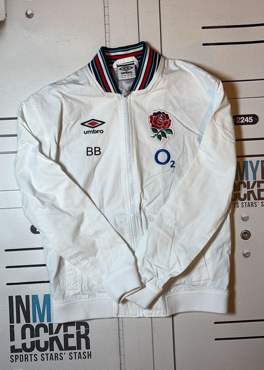 England Rugby 2024/25  Women's Presentation Jacket Initialled BB[White with Red Rose]