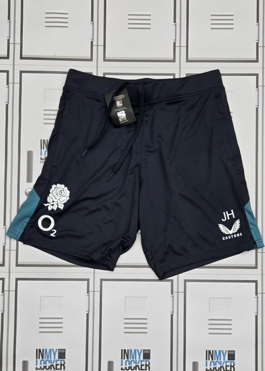 England Rugby Castore Gym Shorts Initialled JH [Blue]