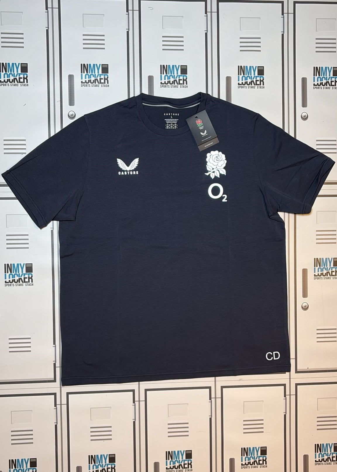 England Rugby Castore Leisure T-Shirt Initialled CD [Navy]