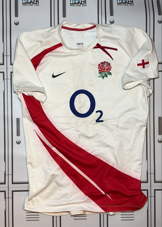 England Rugby Numbered 2008 Pro Shirt [White]