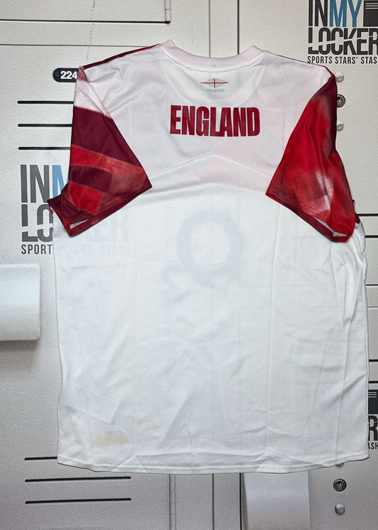 England Rugby Umbro Pro Gym T-Shirt [White and Red]