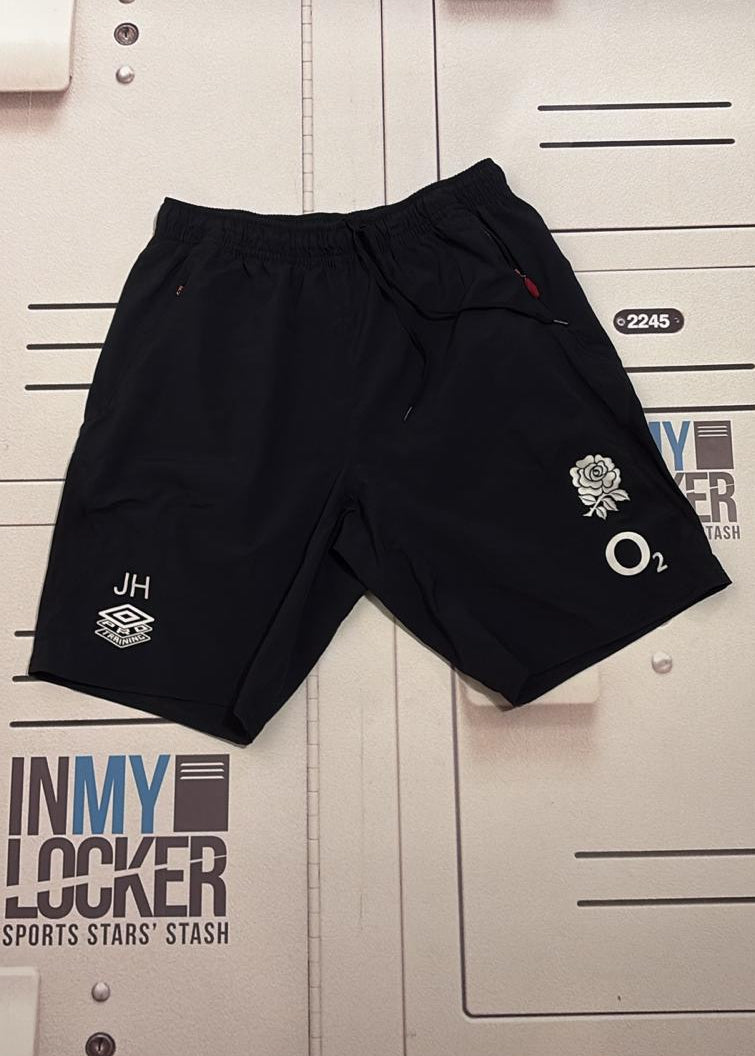 England Rugby Initialled Gym Shorts [Black]