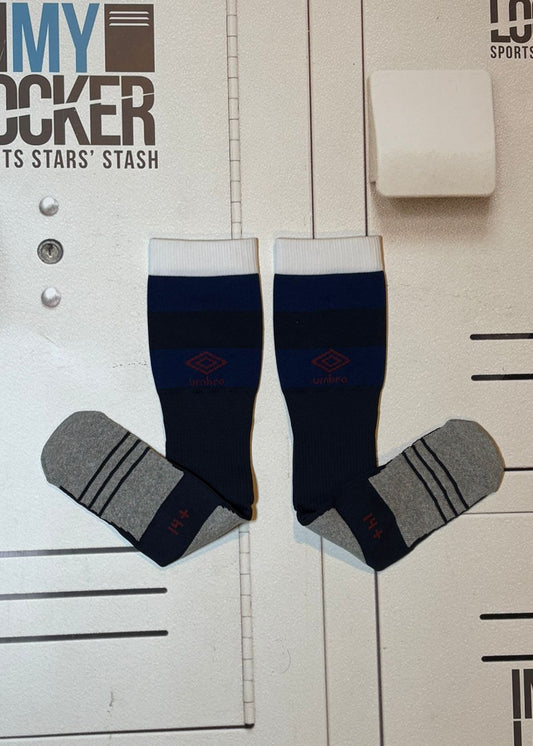 England Rugby Umbro Home Mid Calf Training Socks [Navy, Black & White]