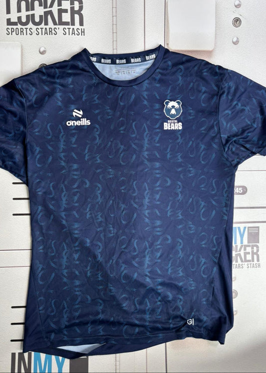 Gabriel Ibitoye - Bristol Bears Initialled Name Pattern Gym T-Shirt [Navy]