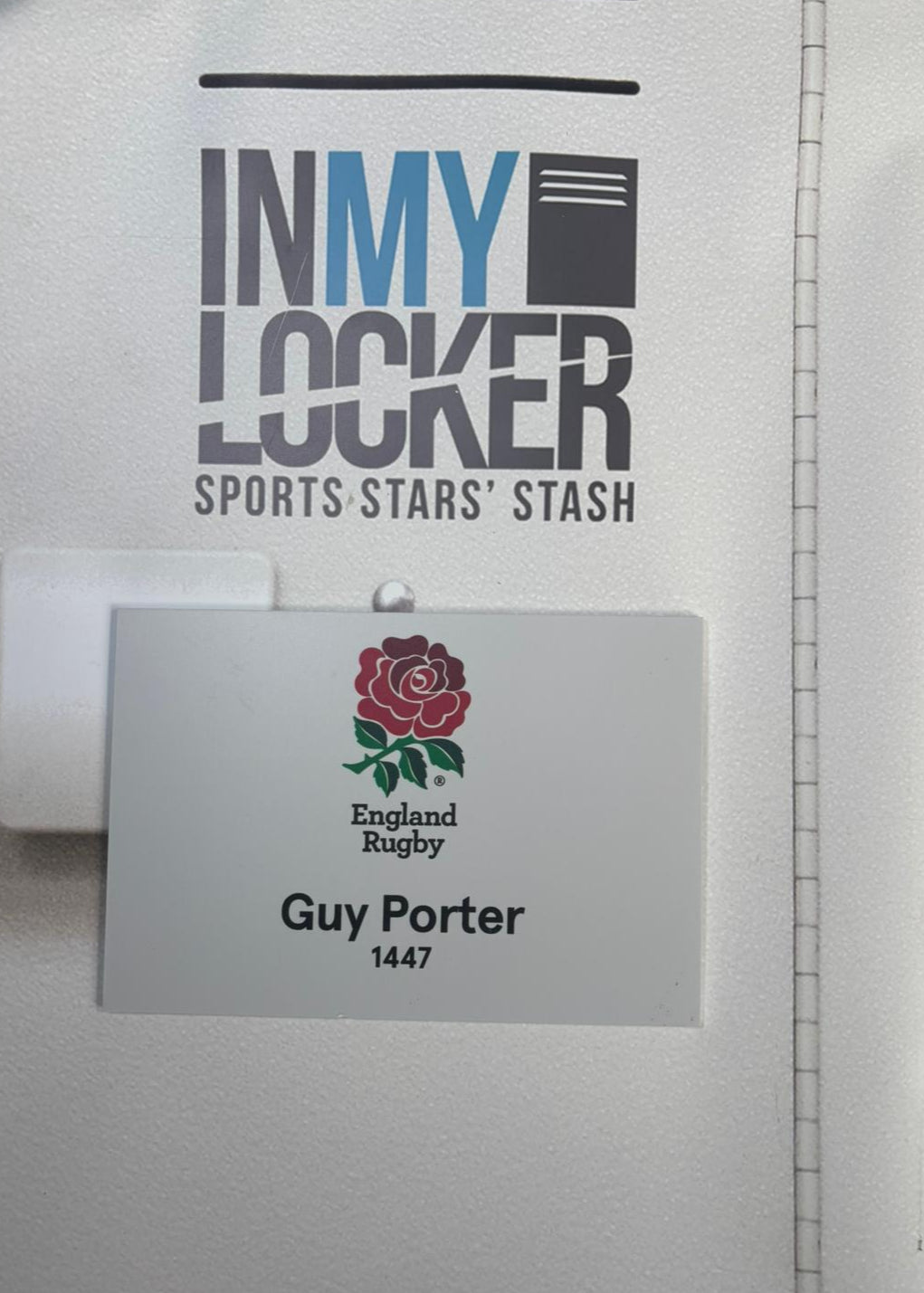 England Rugby - Guy Porter Changing Room Name Plate [White]