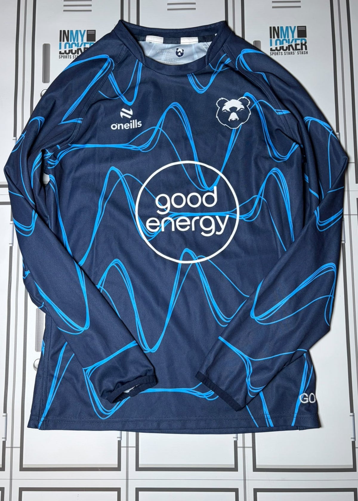 Gabriel Oghre - O’Neills Bristol Bears Long Sleeve Training Shirt Initialled GO [Black and Blue]