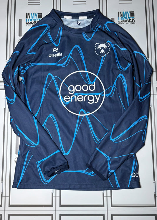 Gabriel Oghre - O’Neills Bristol Bears Long Sleeve Training Shirt Initialled GO [Black and Blue]