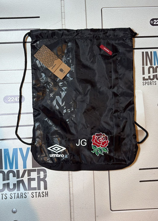 England Rugby Initialled Umbro Gym Sack [Black]