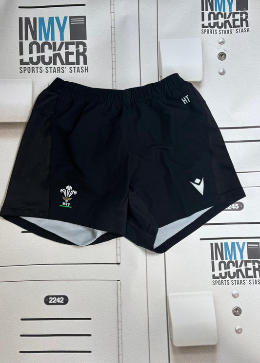 Henry Thomas - Wales Rugby Initialled Playing Shorts [Black]