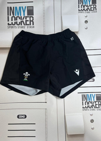 Henry Thomas - Wales Rugby Initialled Playing Shorts [Black]