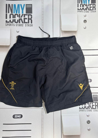 Henry Thomas - Wales Rugby Initialled Gym Shorts [Black & Gold]