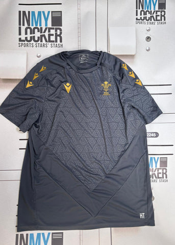 Henry Thomas - Wales Rugby Initialled Training T-Shirt [Grey & Gold]