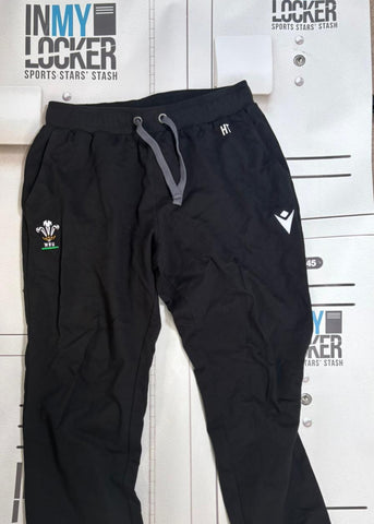 Henry Thomas - Wales Rugby Initialled Casual Joggers [Black]