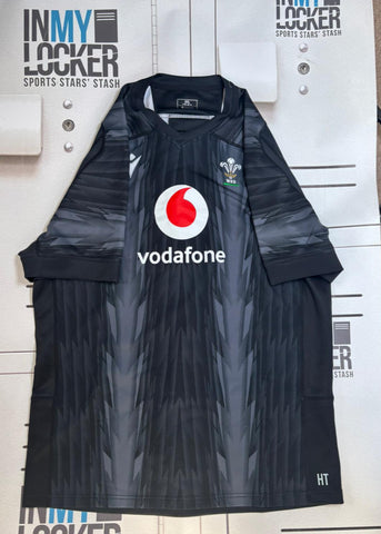Henry Thomas - Wales Rugby Initialled Training Shirt [Black & Grey]