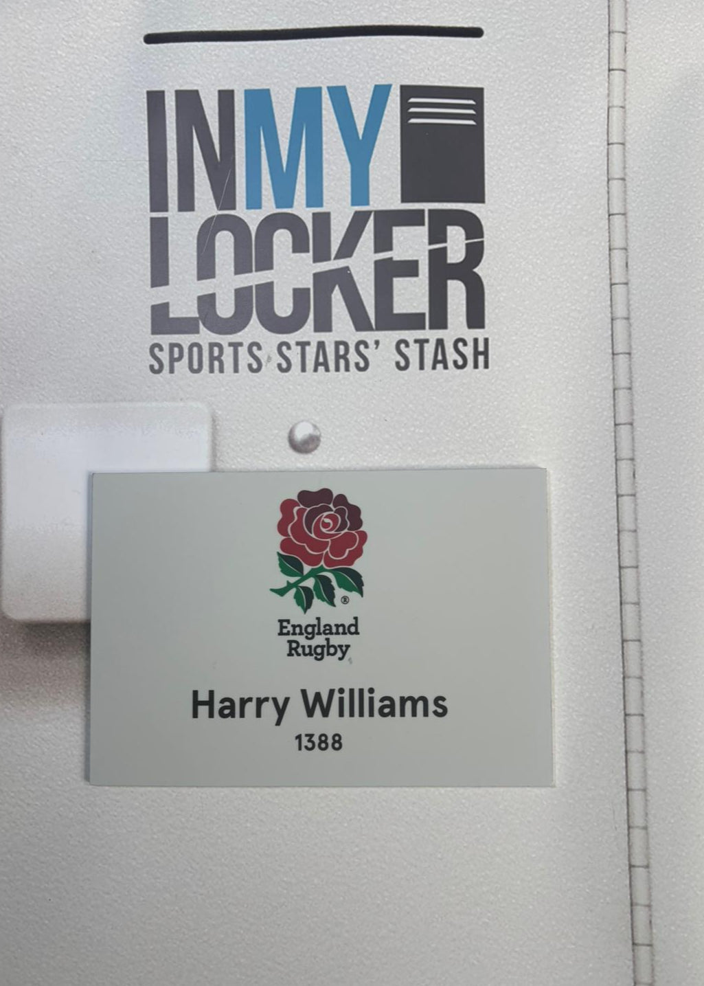 England Rugby - Harry Williams Changing Room Name Plate [White]