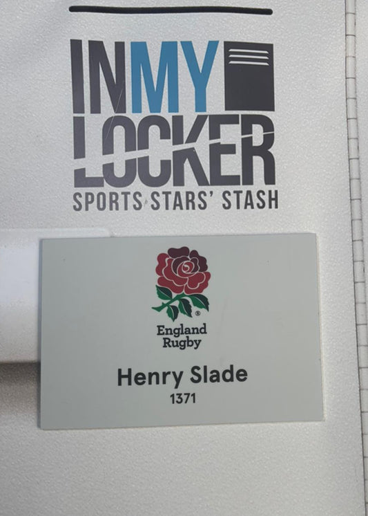 England Rugby - Henry Slade Changing Room Name Plate [White]