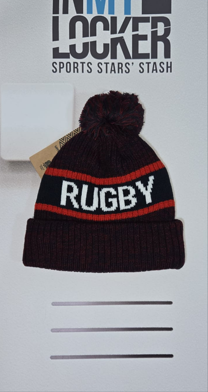 England Rugby Bobble Hat [Navy & Red]