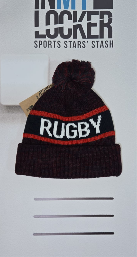 England Rugby Bobble Hat [Navy & Red]